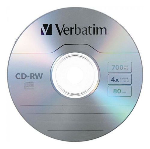 Cd-rw Regrabable Verbatim 700mb En Caja