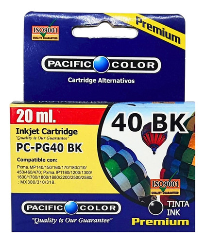 Cartucho 40xl Alternativo Para Canon Color Negro 20ml Inkjet