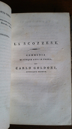 Imagen 6 de 6 de Teatro Scelto Goldoni Alfieri Federici 1818 Fornasari