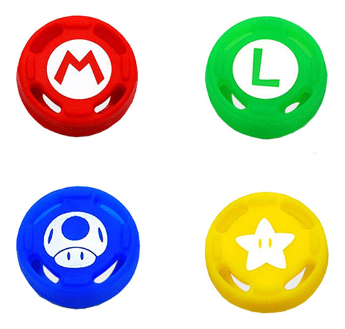 4 Grips Capa Analógico Joy-con Para Switch Modelo Mario