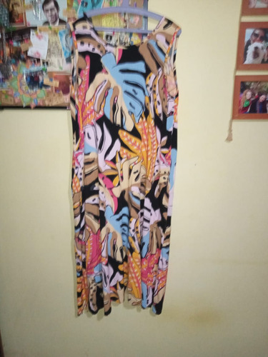 Vestido Fibrana Talle Grande Especial Xl Estampa Oferta