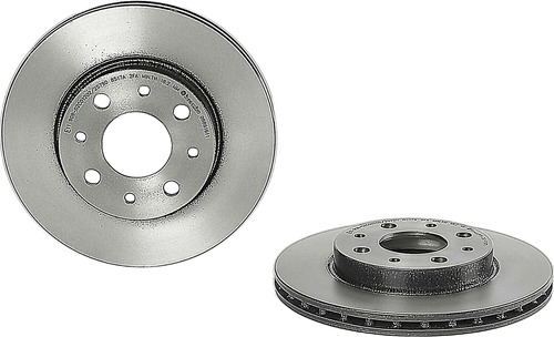 Kit Delantero De Discos Ventilados Fiat Panda Brembo 07/09