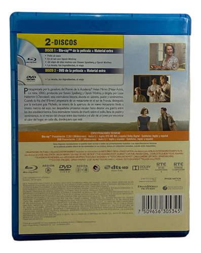 Un Viaje De Diez Metros. Pelicula. Blue Ray. Hellen Mirren. (Usado)