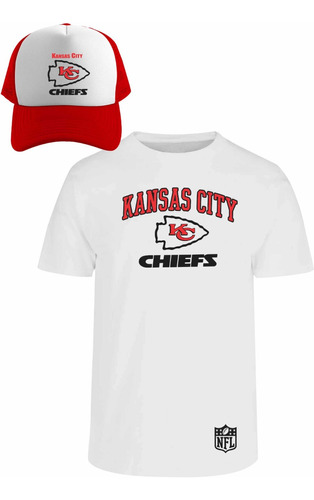 Kit Playera + Gorra Sublimada Mod Nfl Kansas City Chiefs