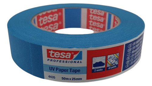 Fita Crepe Azul Profissional 25mmx50m Profissional Tesa 4435