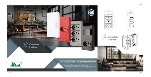 Interruptor Simples De Luz Condulete Modular Preto Ksl