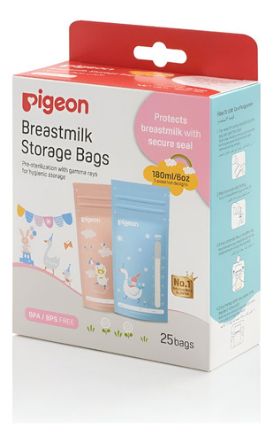 Bolsas Para Almacenar Leche Materna 180 Ml/ Pigeon