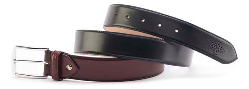 Cinturón Hombre Piel Picado Prada Mx 400084 Color Negro Diseño De La Tela Lisa Talla 105.0