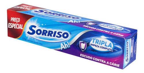 Creme Dental Sorriso Tripla Limpeza Completa 120g