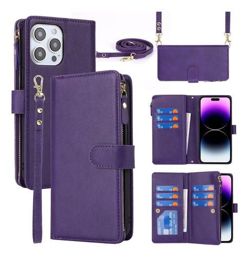 Jaorty Funda Cruzada Para  Phone 15 Pro Max Con Cordón Para