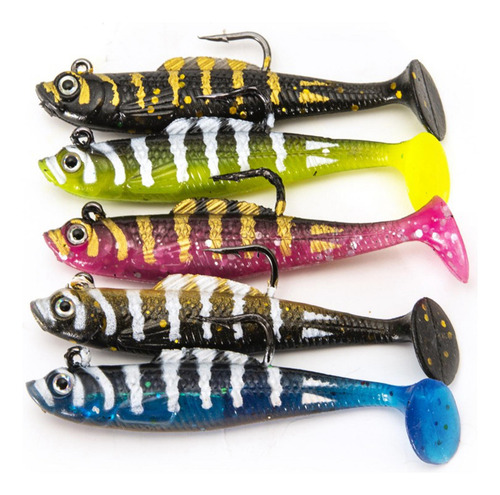 Kit De Señuelos De Pesca De Cebos Blandos De 5 Piezas Que