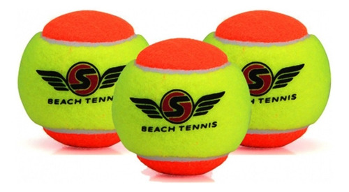 Bola De Beach Tennis Sexy Brand - Pacote Com 3 Bolas