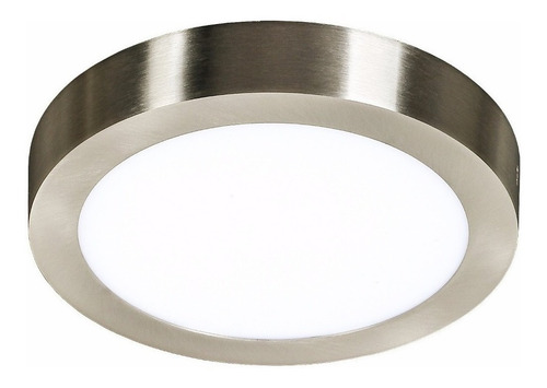 Panel Led 24w Plafon Redondo Aplicar Techo Acero Platil Led
