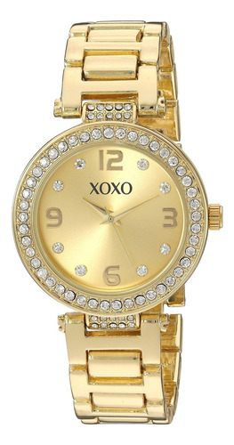 Reloj Mujer Xoxo Xo5930 Cuarzo 33mm Pulso Dorado En Aleacion