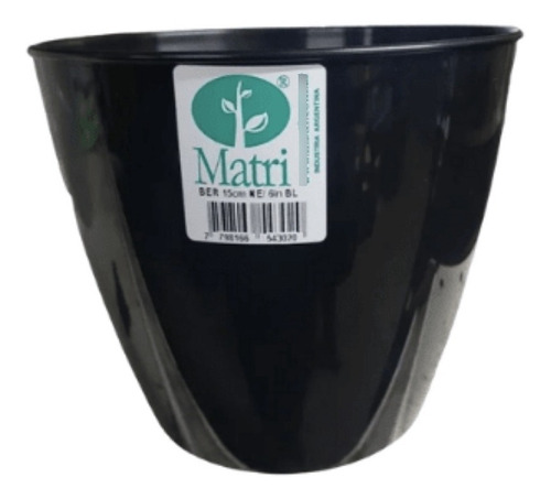 Maceta Negra Brillante N° 18 Matri- Berta - No Premium -aqua