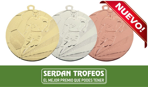 Medallas De Metal 7cm Futbol. Serdan Trofeos