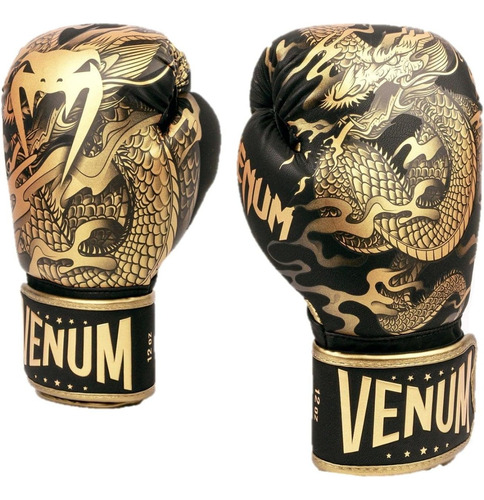 Guantes De Boxeo; 16 Oz; Negro/bronce; Venum Dragon's Flight