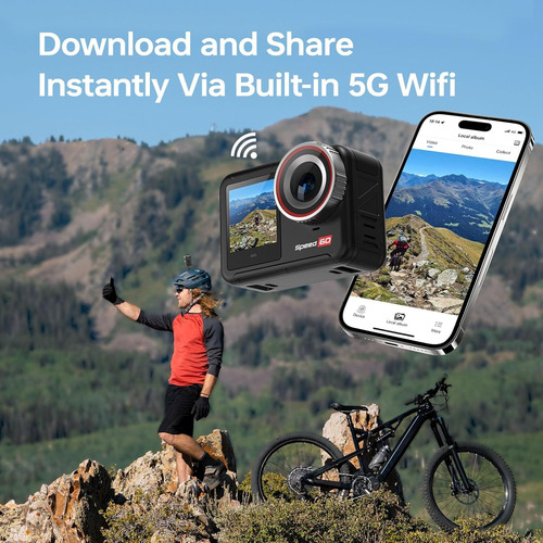 Cámara De Acción 4k 60fps 48mp Wifi, Pantalla Táctil 2.35