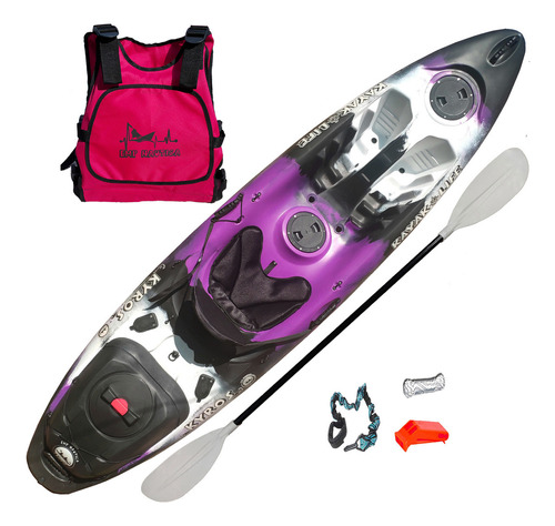 Kayak Kyros Kayaklife Emp Nautica Combo Con Tambucho De Popa Color Violeta Tricolor