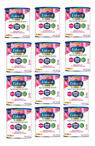 Enfamil Mamá Alimento A Base De Leche Vainilla 400 G Pack 12