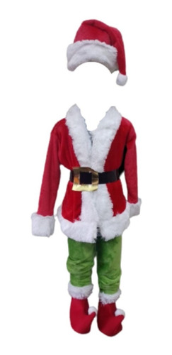 Disfraz Grinch  Santa Claus Para Niño Fiesta Navidad