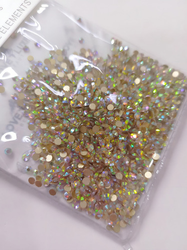 Piedras Cristales Tornasol/dorado Decoracion Para Uñasss10