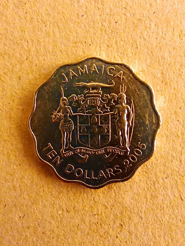 Moneda Jamaiquina 10 Dólares 