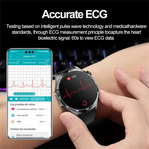 Reloj Deportivo Moderno Bluetooth Call Ecg+ppg Con Frecuenci