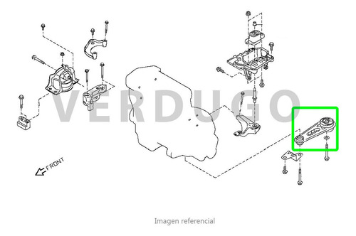 Soporte Motor Trasero O Hueso Nissan Tiida Japonés Original