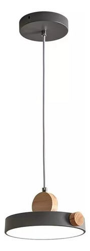 Lámpara Colgante Led Nórdica Moderna, 3 Colores De Madera