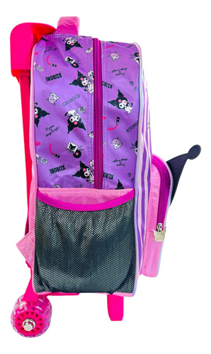Mochila De Llantas Lonchera Y Lapicera Hello Kitty, Kuromi 4 Rosa