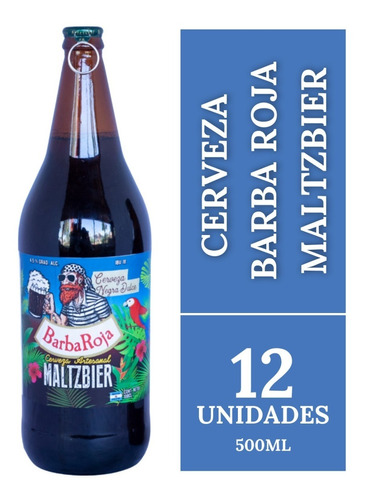 Cerveza Barba Roja Maltzbier Pack X 12 X 500ml. Artesanal