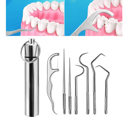 7pcs Kit De Hilo Dental Portátil - Unidad a $71204