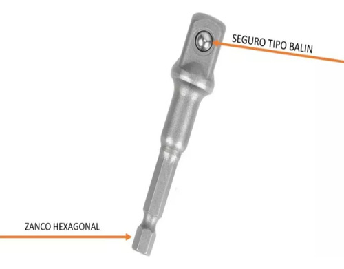 Juego Adaptadores P/ Dados 1/4 3/8 Y 1/2 Largo Y Corto Adir
