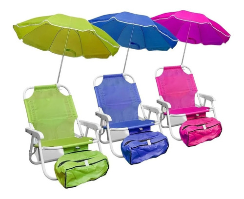 Silla Plegable Con Sombrilla Niños Playa Verano Sol Bye