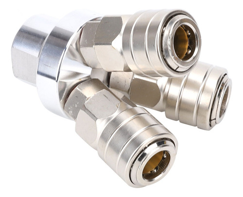 Conector Rápido De 3 Vías Chapado En Acero Inoxidable En Níq