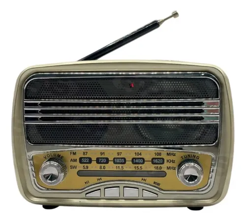 Rádio Retrô Receptor 3 Bandas Bateria Recarregável Dc 5v Cor Preto 110v Menor preço em Rádio Retrô Receptor 3 Bandas Bateria Recarregável Dc 5v Cor Preto 110v