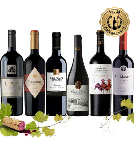 Imagen 1 de 3 de 6 Vinos Mix Reserva Tintos