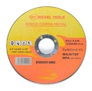 Disco Corte  Metal 4.1/2  - 25 Discos Diesel Tools