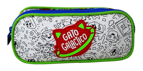 Imagem 8 de 10 de Kit Escolar Mochila + Estojo Gato Galáctico Youtube Infantil