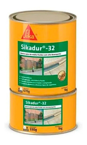 Sikadur 32 1kg - Adesivo Estrutural Para Ferro E Concreto