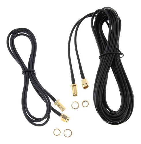 2 Unidades Rp-sma Macho A Hembra Tuerca Bulkhead Crimp Rg174