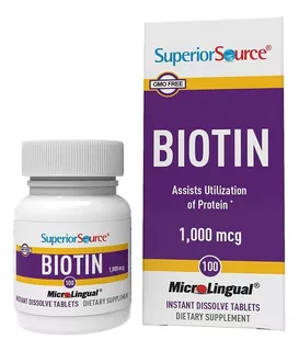 Superior Source Biotin 1000mcg 100tabletas Sublinguales