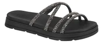 Comprar Chinelo Feminino Slide Tiras Strass Brilho Moleca 5490112