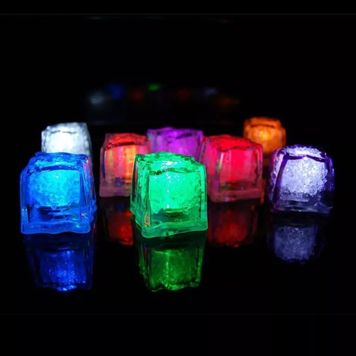 230 Cubo Hielo Juguete Luz Led Sumergible Articulo Luminoso 