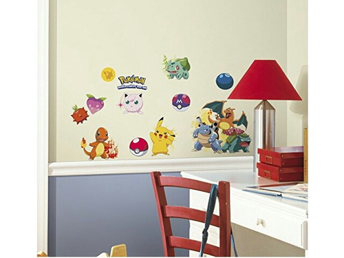 24 Adhesivos Pokemon Para Pared Para Decorar **envio Gratis