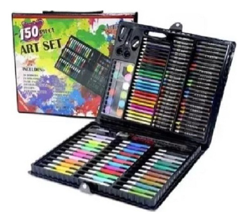 Set De Arte 150 Piezas Colores Marcadores Crayones + Maleta