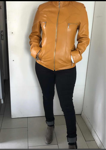 Chaqueta Cuero Argentino Mujer Talle M