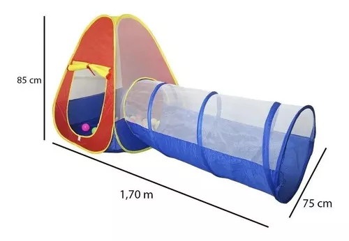 Toca 2 em 1 com Túnel + 60 Bolinhas - Braskit - Ideal Presentes