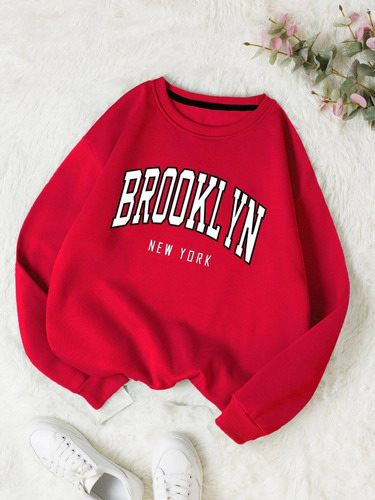 Sudaderas Con Capucha Estampadas Brooklyn New Work Para Muje